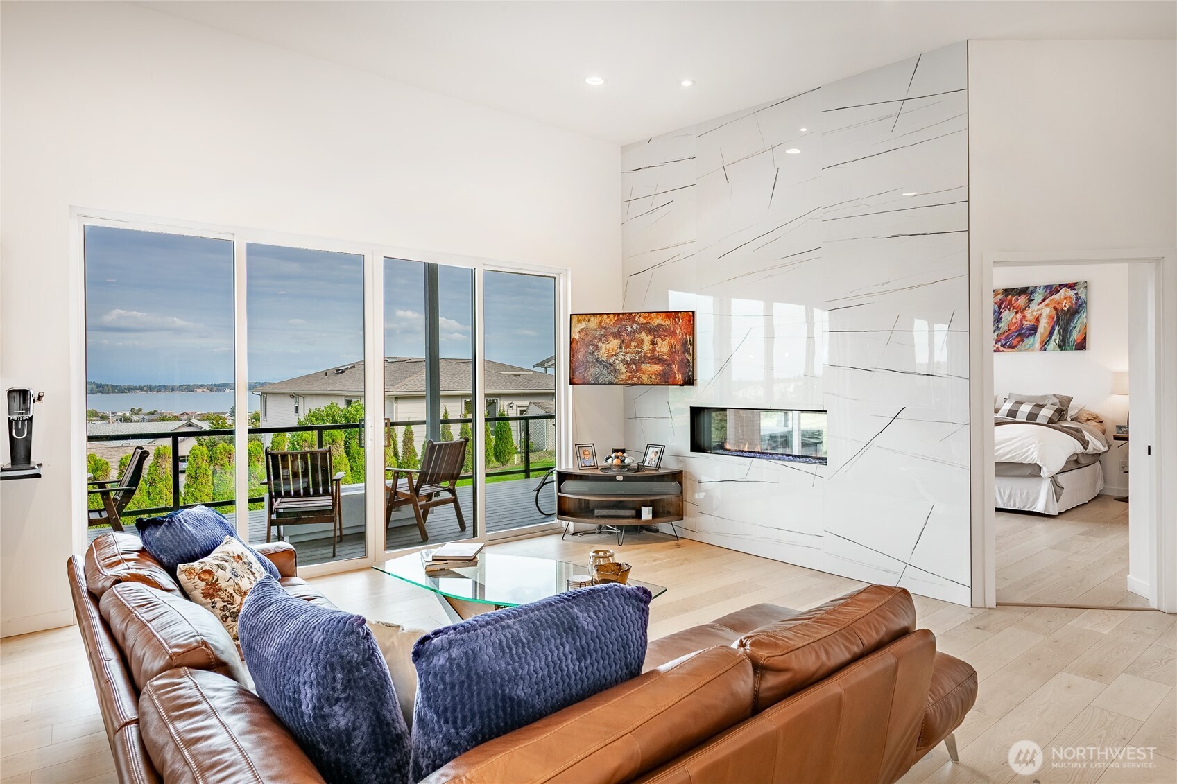 8068 Niska Road Blaine, WA 98230 - Photo 6 of 40 a living room with furniture and a large window