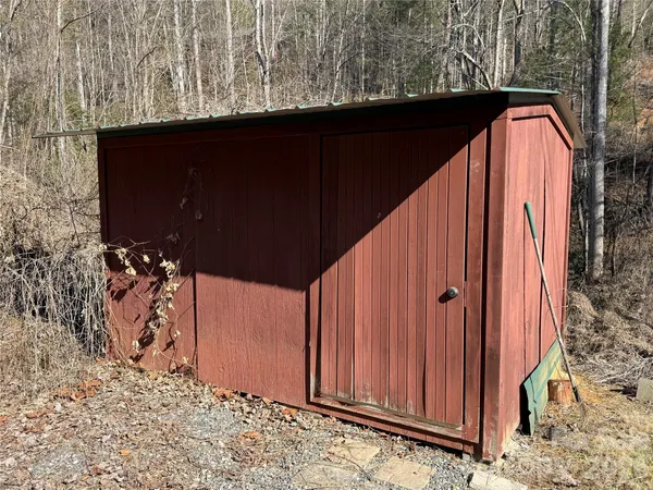 a view of a wooden door