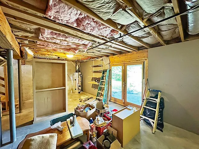 a room with furniture