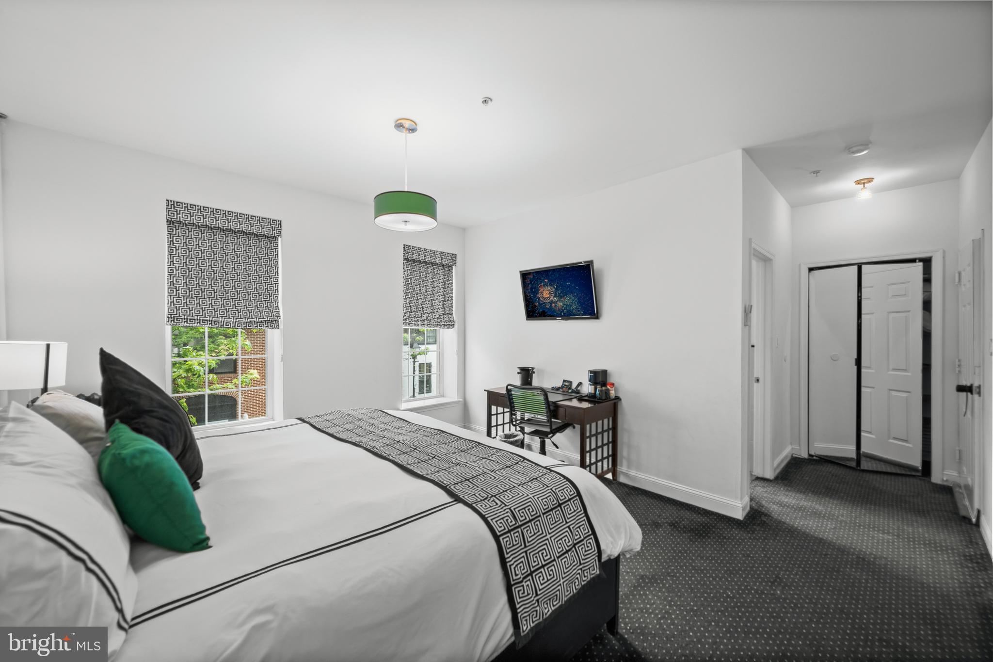 210 South High Street Baltimore, MD 21202 - Photo 24 of 80 a bedroom with a bed and a potted plant