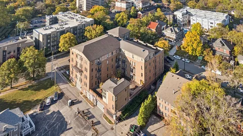 an aerial view of city