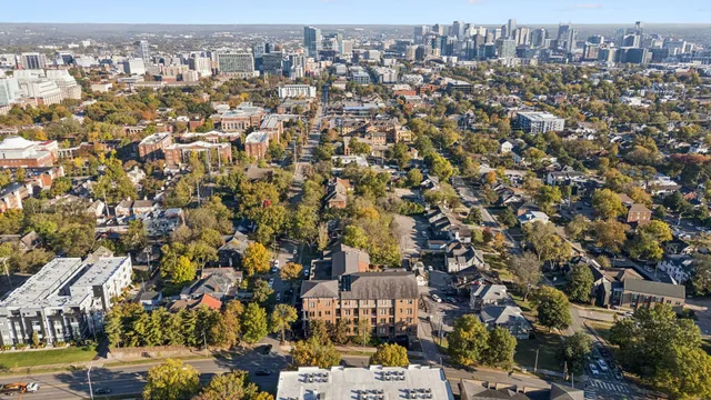an aerial view of multiple house