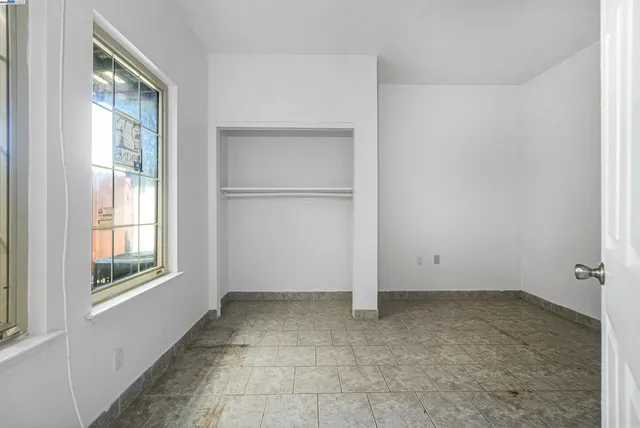 an empty room with a window