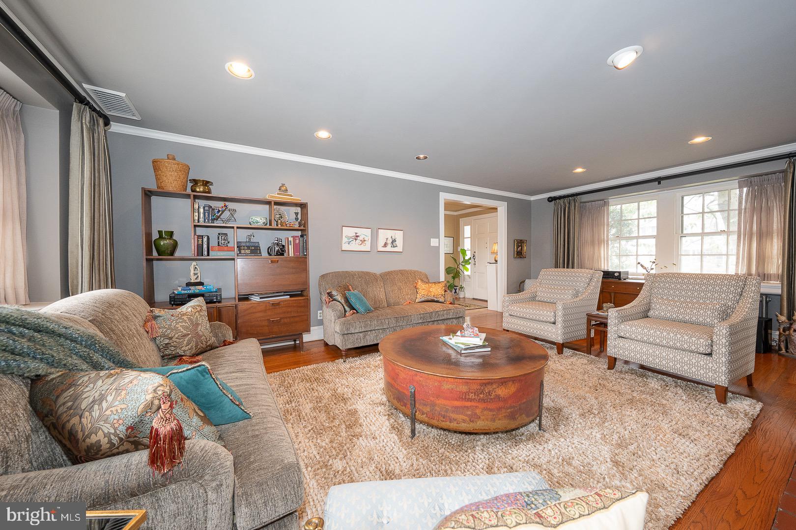 517 Howe Road Merion Station, PA 19066 - Photo 12 of 71 a living room with furniture and a wooden floor