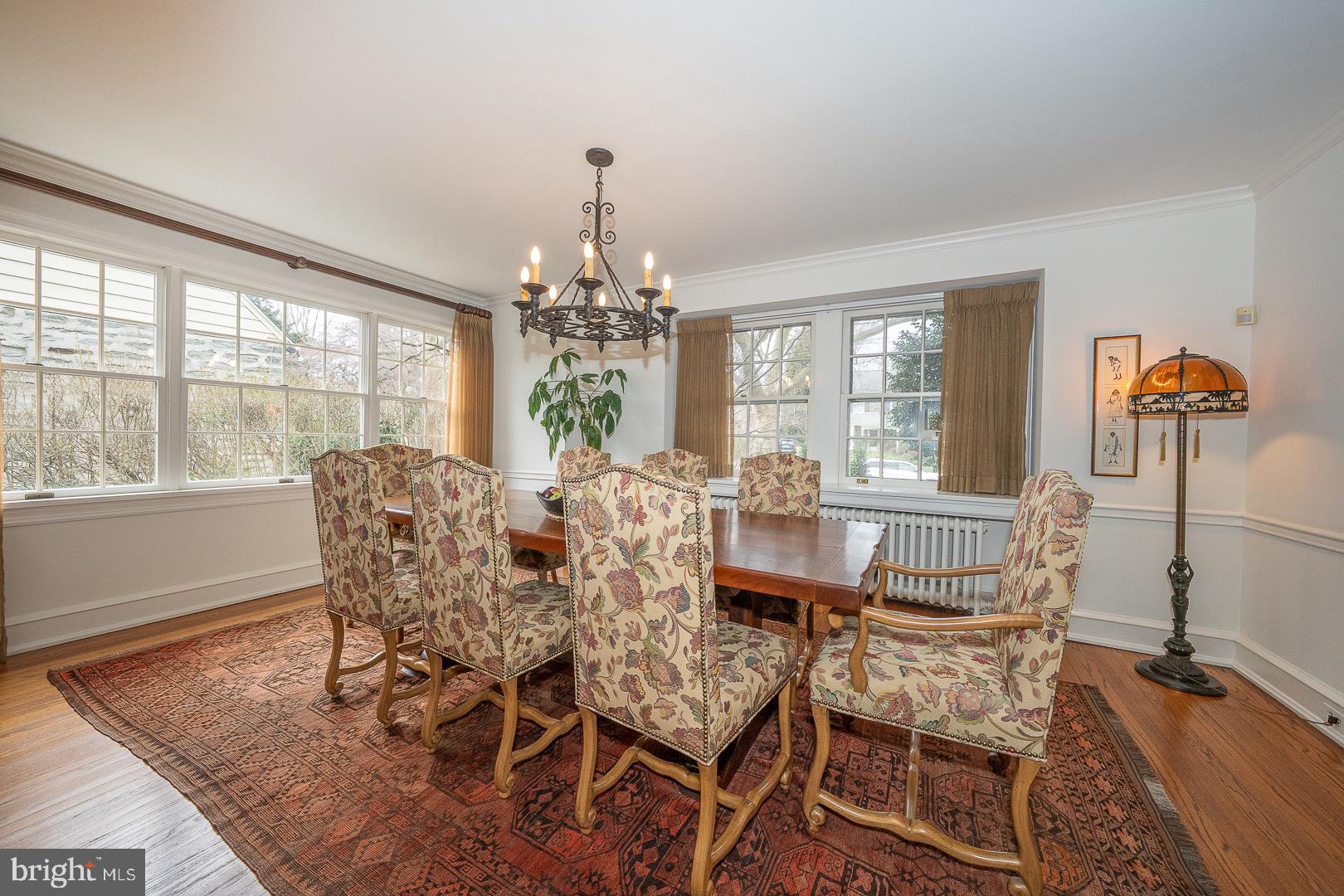 517 Howe Road Merion Station, PA 19066 - Photo 16 of 71 a view of a dining room with furniture window and wooden floor