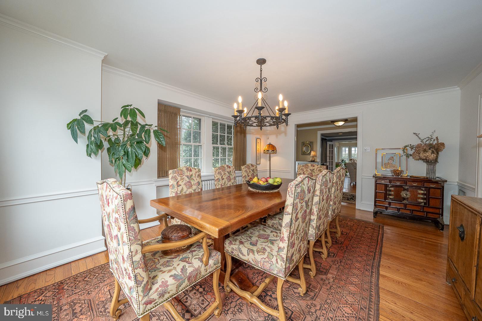 517 Howe Road Merion Station, PA 19066 - Photo 17 of 71 a view of a dining room with furniture and chandelier