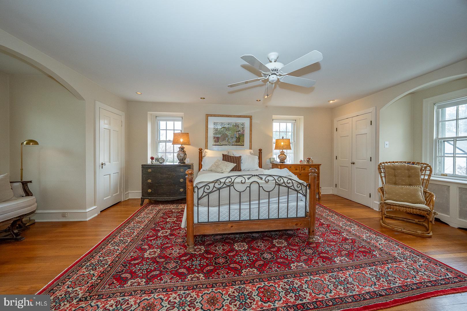 517 Howe Road Merion Station, PA 19066 - Photo 34 of 71 a bedroom with a bed and wooden floor