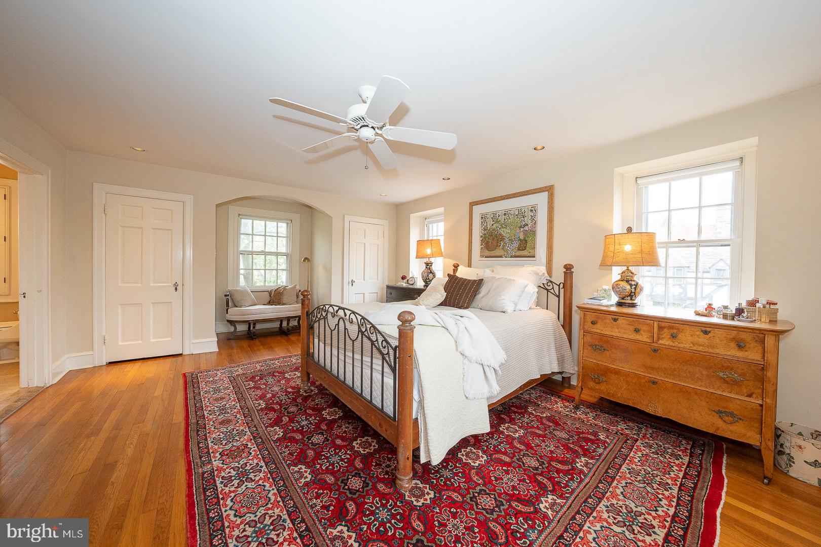 517 Howe Road Merion Station, PA 19066 - Photo 37 of 71 a spacious bedroom with a bed and a window