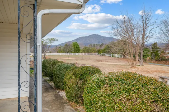 a view of a lake with mountains in the background