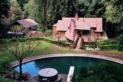 191 Lagunitas Road Ross, CA 94957 - Photo 2 of 11 an aerial view of a house with garden space and street view