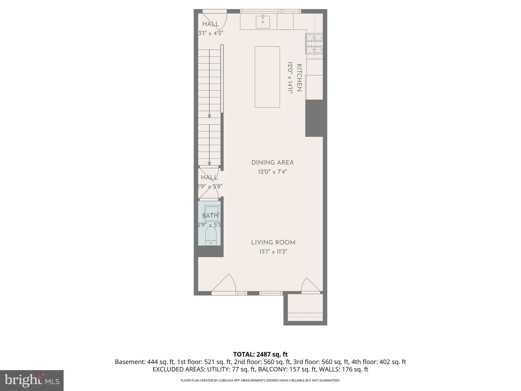 421 Wallace Street Philadelphia, PA 19123 - Photo 37 of 41 1st Floor Plan