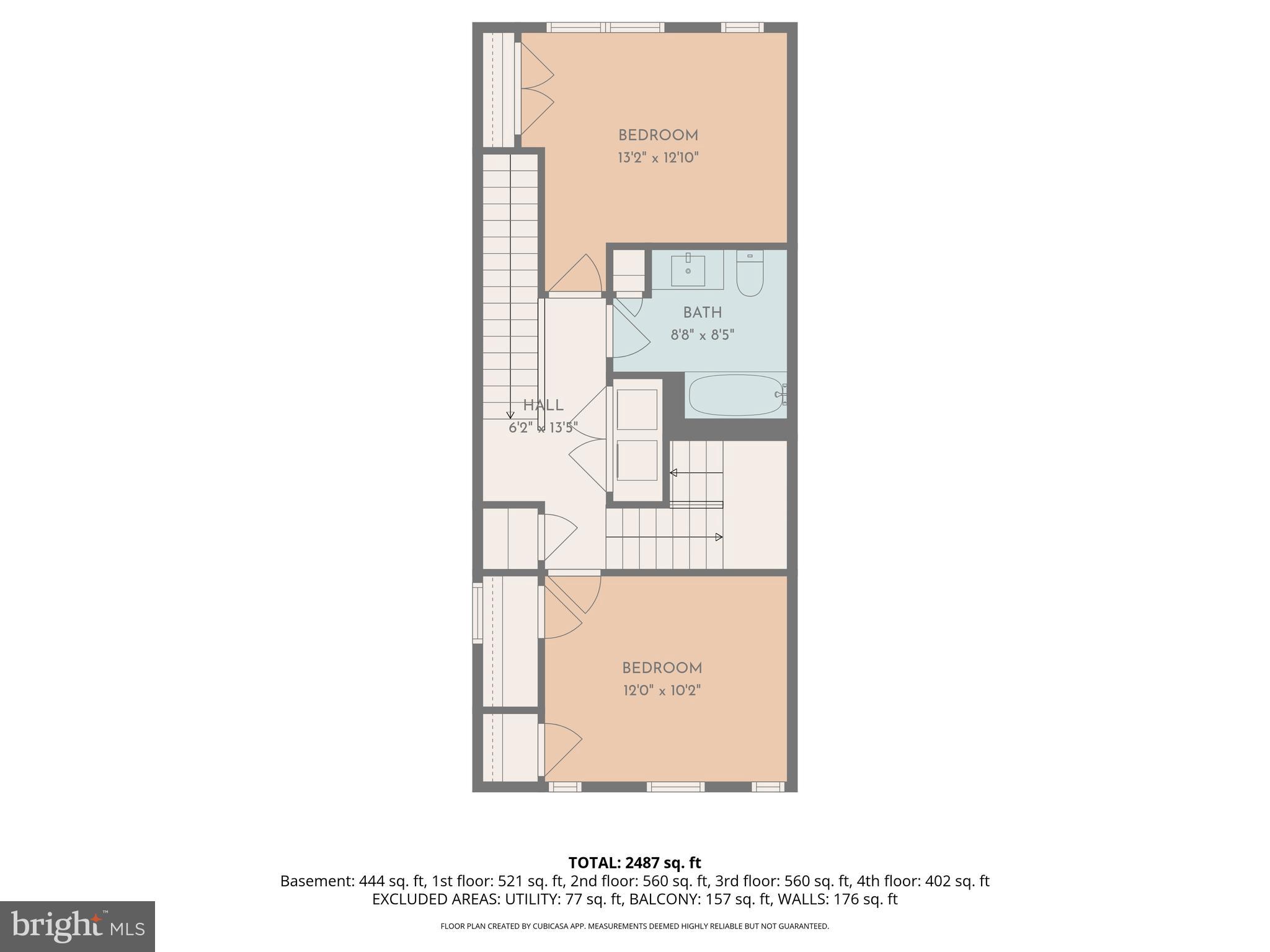 421 Wallace Street Philadelphia, PA 19123 - Photo 38 of 41 2nd Floor Plan