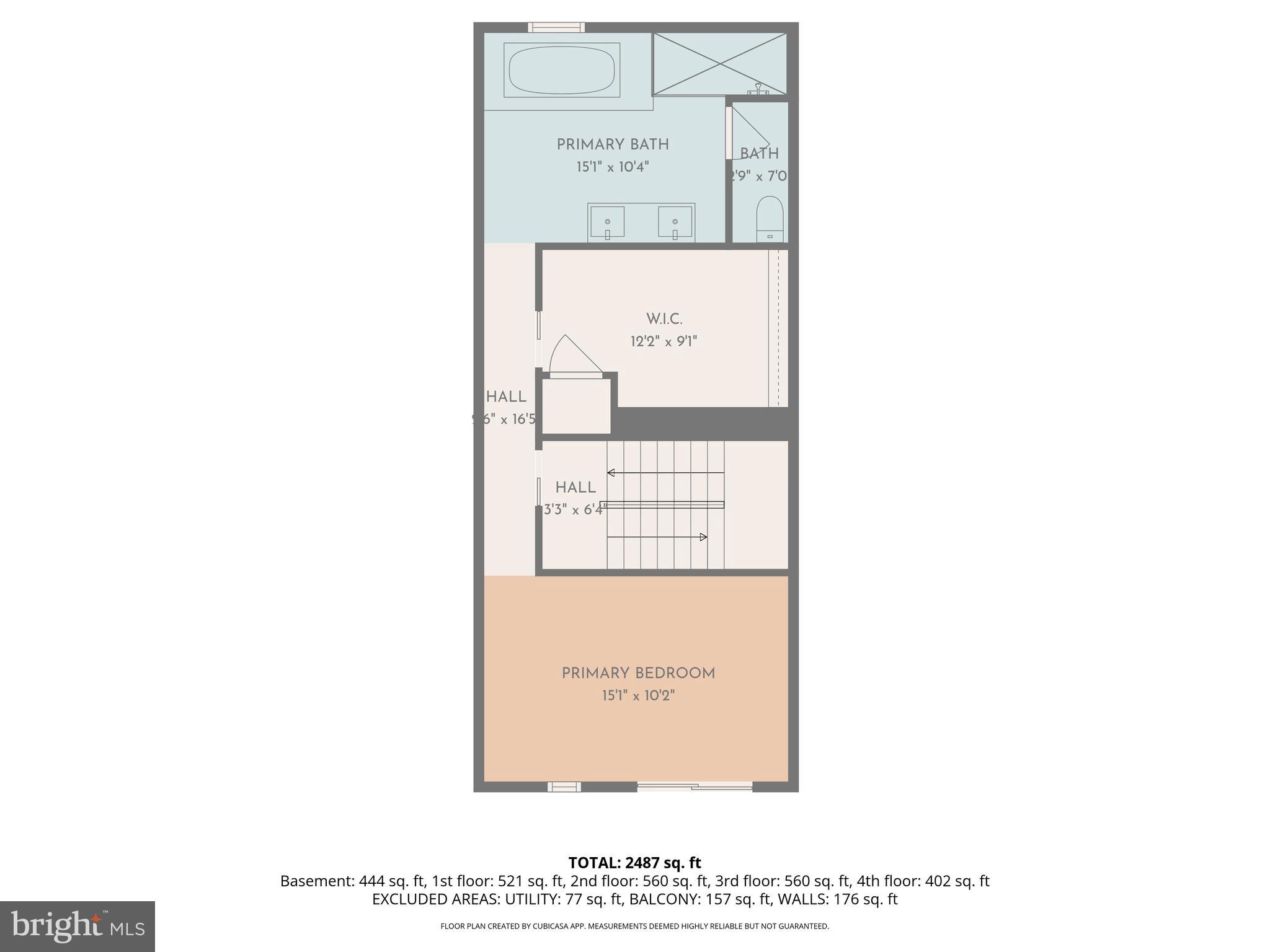 421 Wallace Street Philadelphia, PA 19123 - Photo 39 of 41 3rd Floor Plan