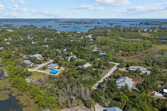 an aerial view of multiple house
