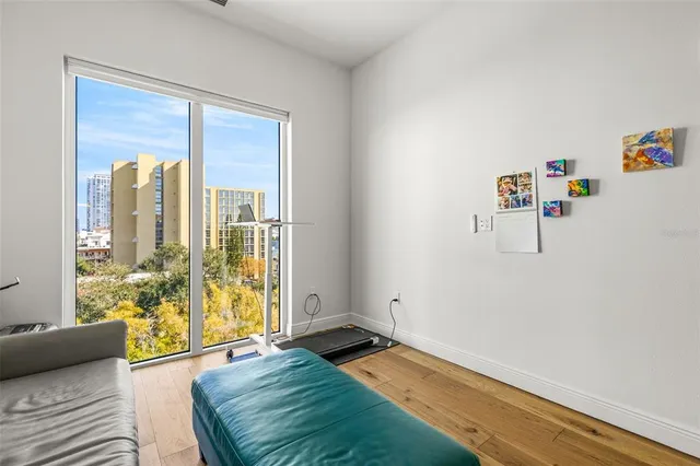 a view of an empty room and window