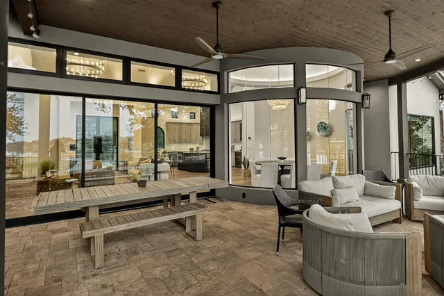 a indoor swimming pool view