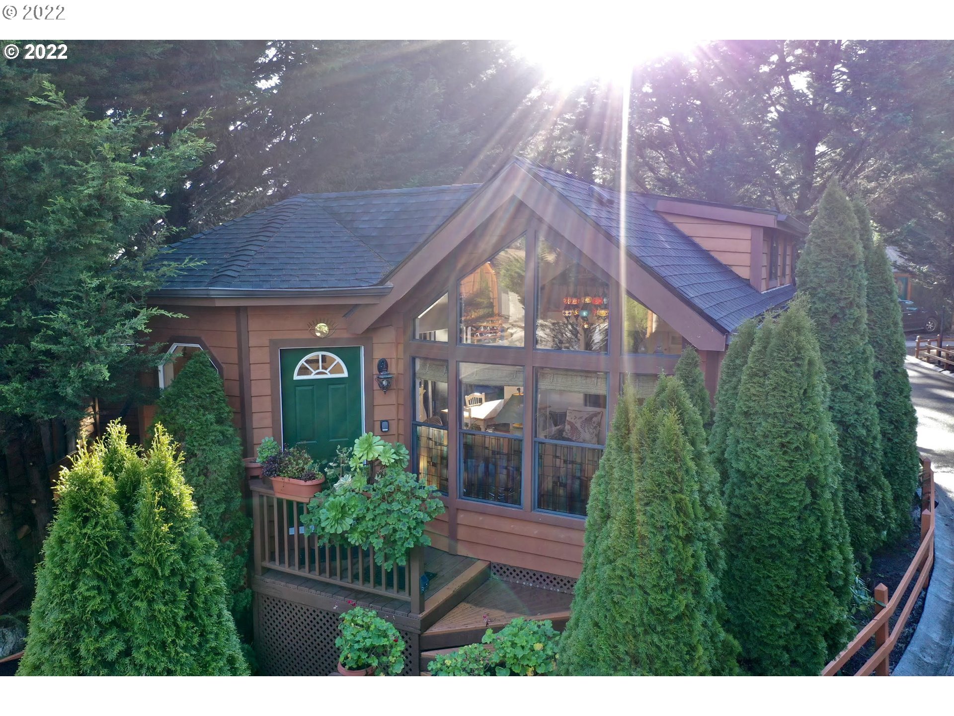 a view of a house with a porch
