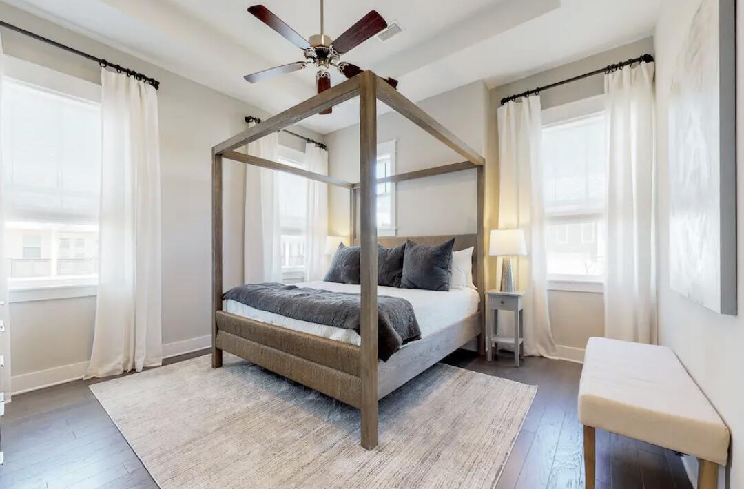 106 York Ln Inlet Beach, Unit A Inlet Beach, FL 32461 - Photo 17 of 28 a spacious bedroom with a bed and a window
