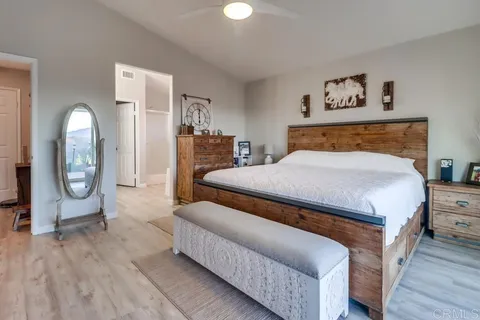 a bathroom with sink and mirror