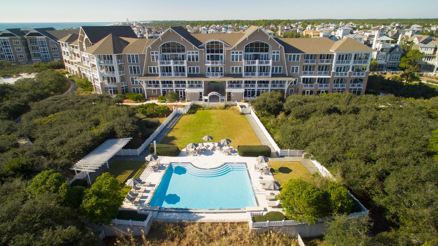 37 Compass Point, Unit 425 Watersound, FL 32461 - Photo 10 of 17 an aerial view of a house with a swimming pool