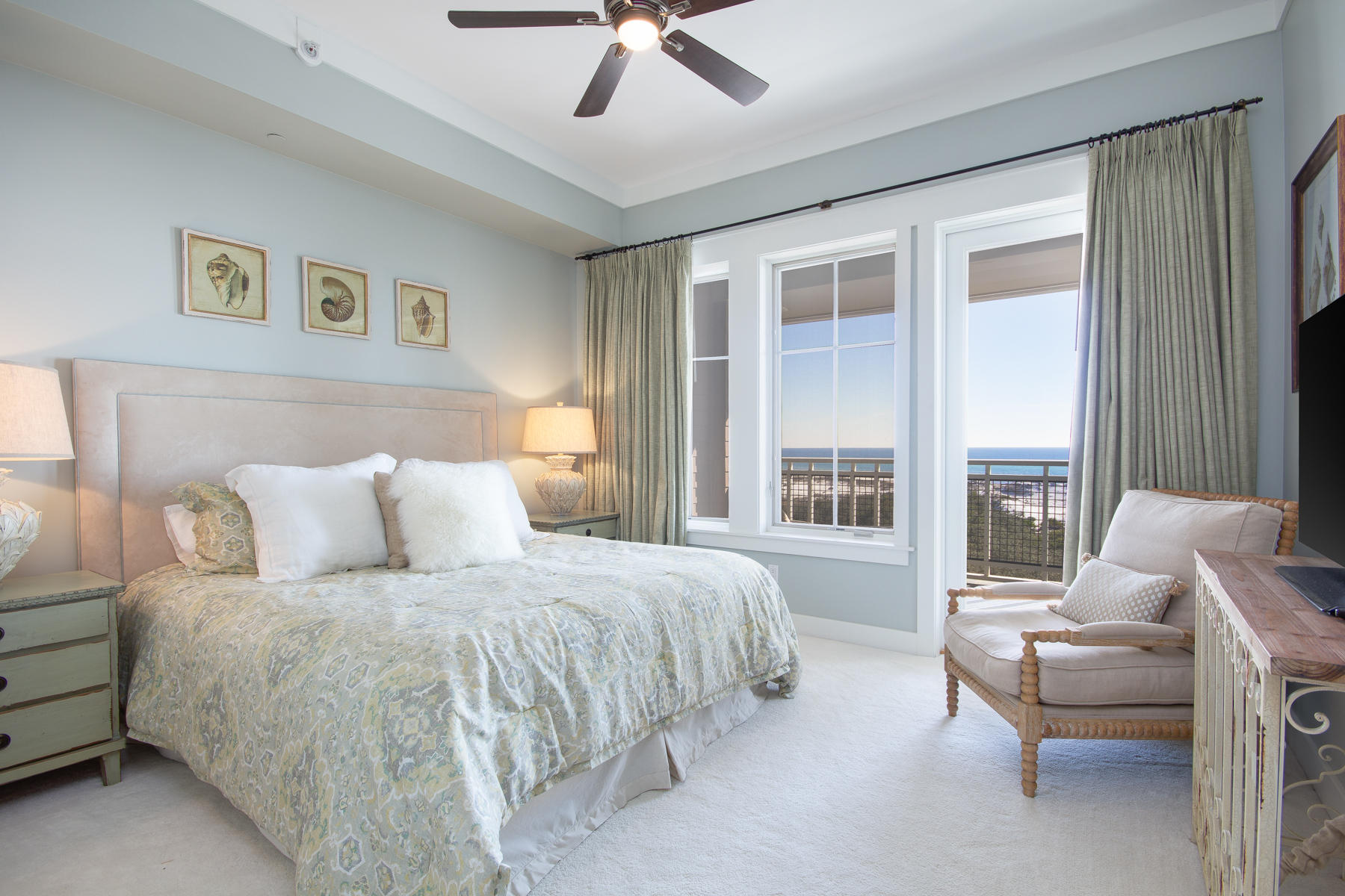 37 Compass Point, Unit 425 Watersound, FL 32461 - Photo 15 of 17 a bedroom with a bed and a couch