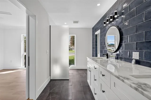 a view of outdoor space with a garden