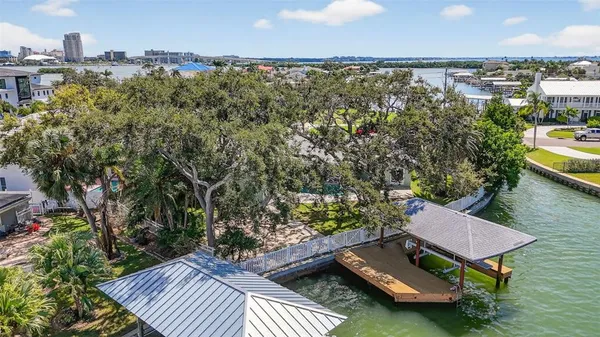 an aerial view of multiple house
