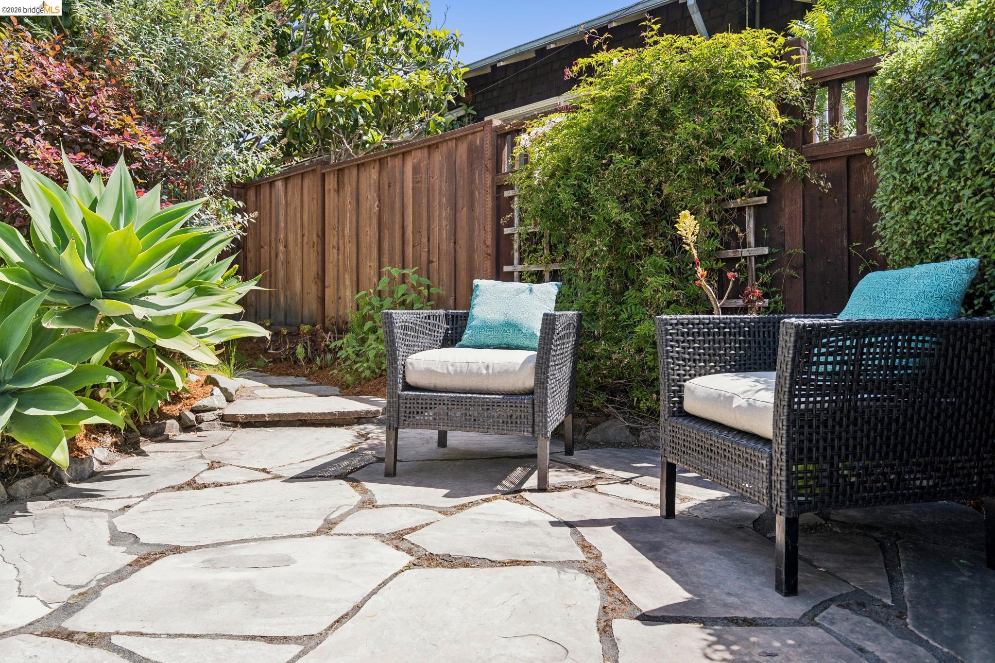 1701 Derby Street Berkeley, CA 94703 - Photo 5 of 39 Outdoor patio featuring irregular flagstone paving