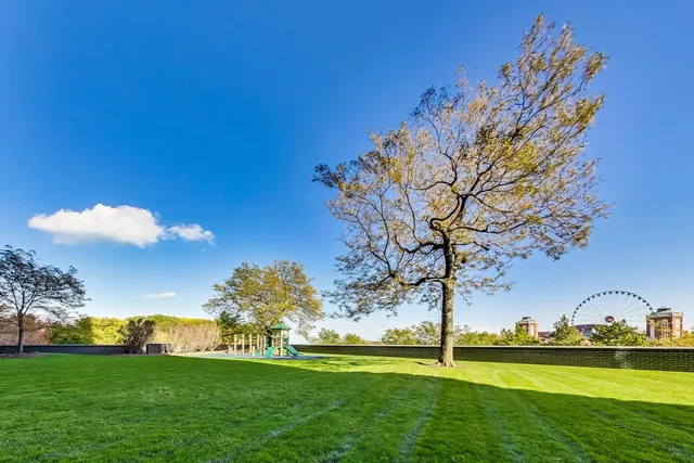 a view of swimming pool from a yard