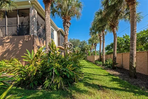 a view of park with deck and a slide