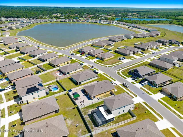 an aerial view of a city