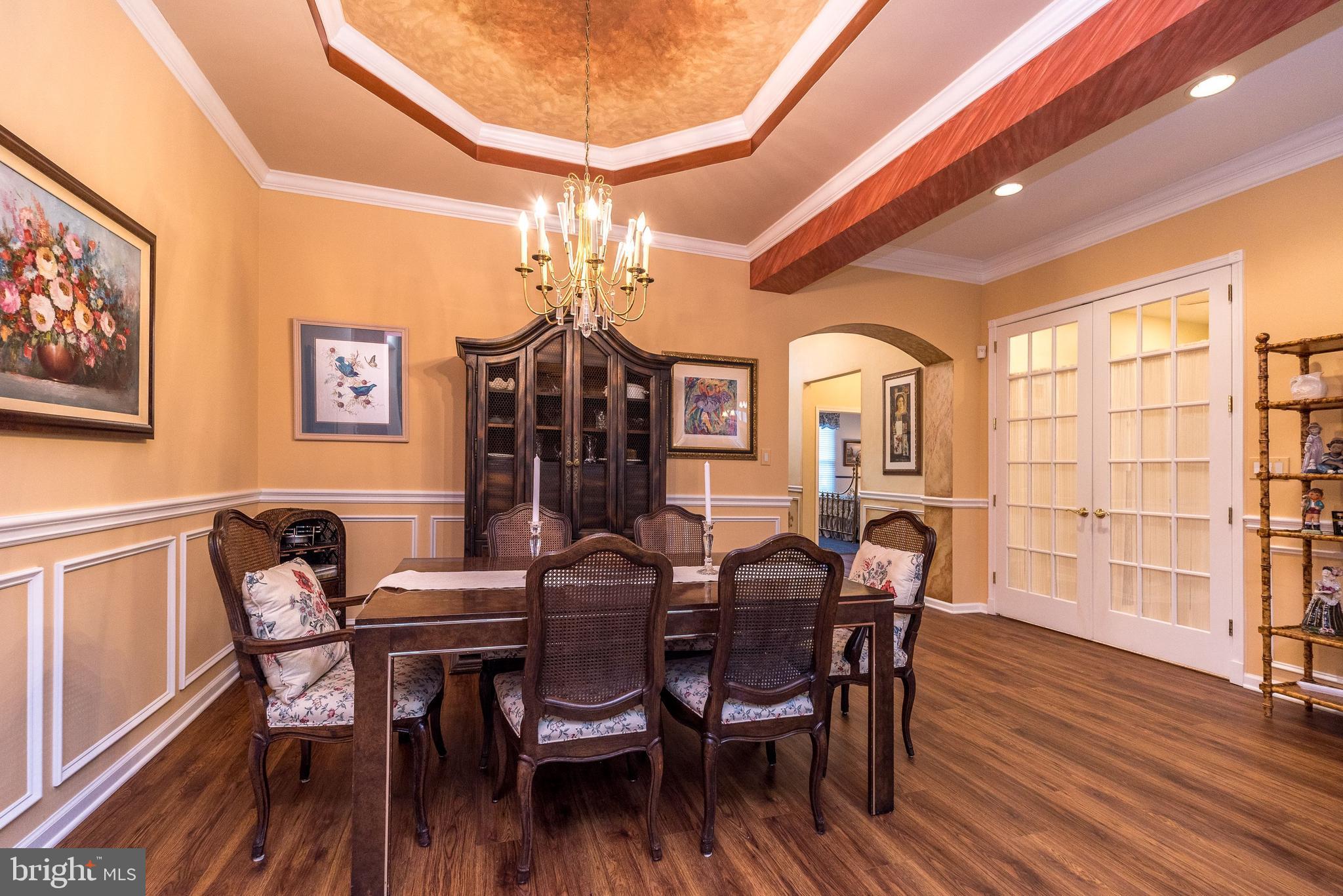 57 Nathaniel Road Holland, PA 18966 - Photo 13 of 64 Dining Room with coffered ceiling