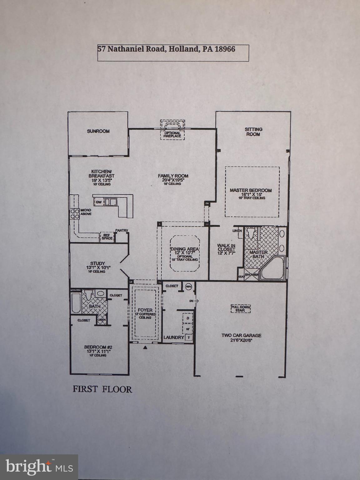 57 Nathaniel Road Holland, PA 18966 - Photo 64 of 64 57 Sydney Floor Plan
