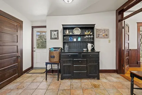 a room with a table and chair