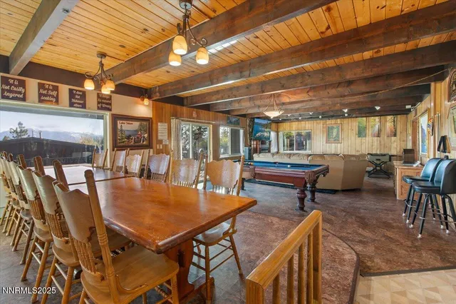 a outdoor space with lots of table and chairs