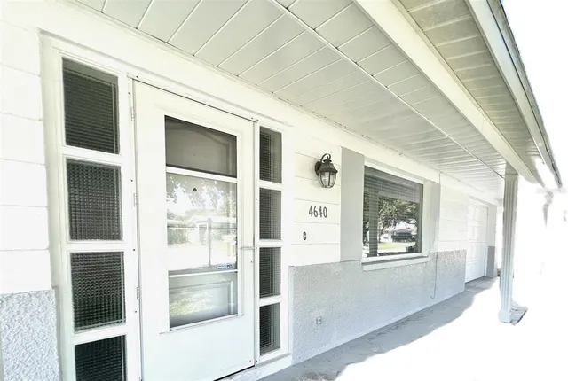 a view of front door of house