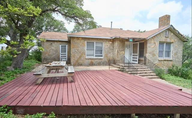 a view of a house with wooden floor