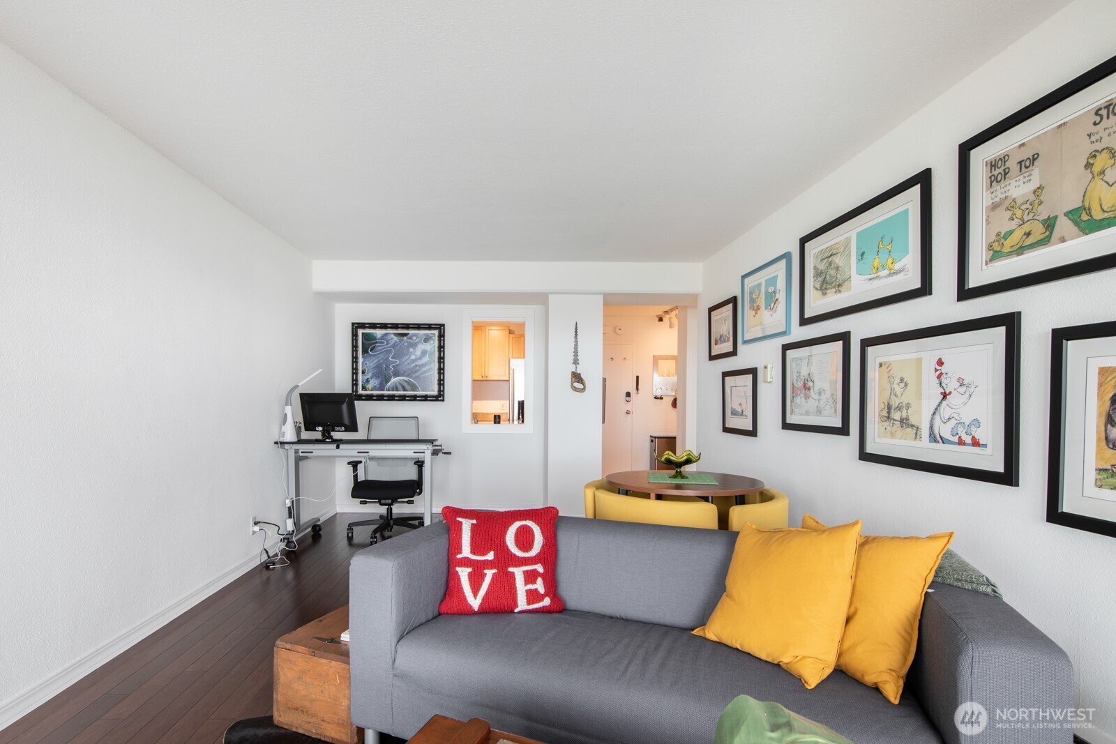 308 East Republican Street, Unit 508 Seattle, WA 98102 - Photo 10 of 27 a living room with furniture and a couch