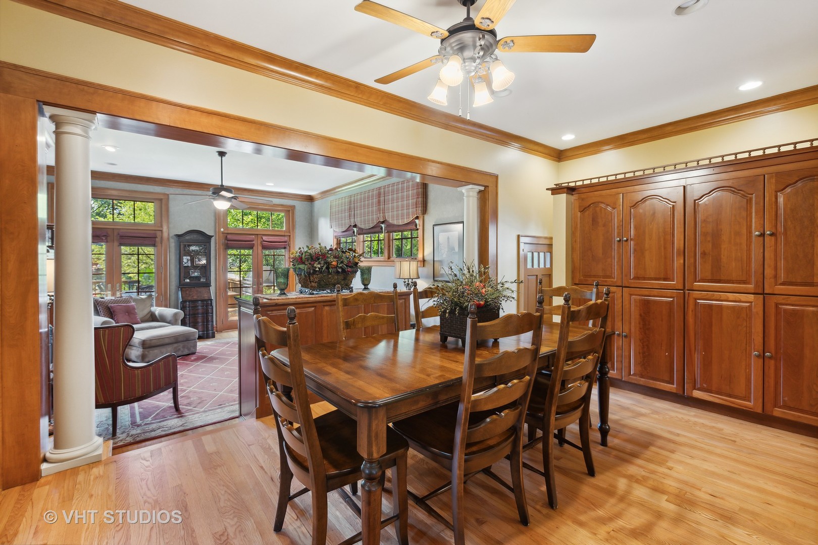142 Akenside Road Riverside, IL 60546 - Photo 13 of 42 a view of a dining room with furniture and wooden floor