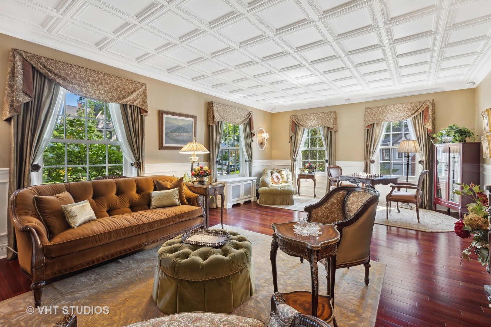 142 Akenside Road Riverside, IL 60546 - Photo 4 of 42 a living room with furniture and a large window