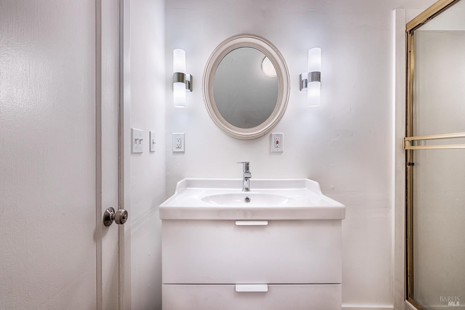 19500 Mountain View Road Boonville, CA 95415 - Photo 33 of 67 a bathroom with a sink and a mirror