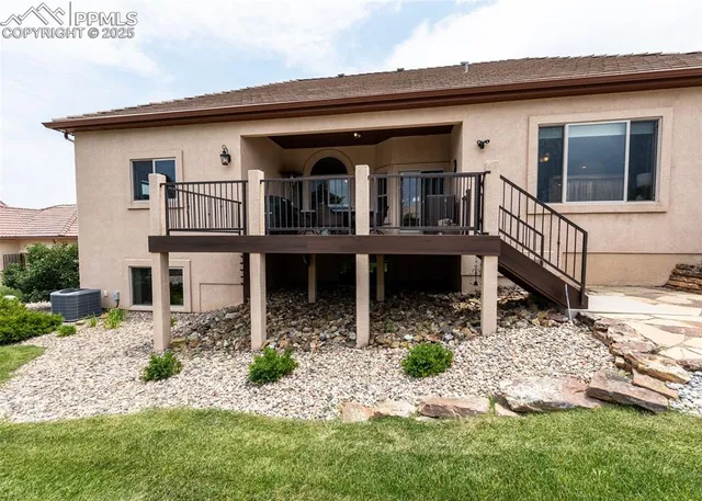 a house view with a garden space
