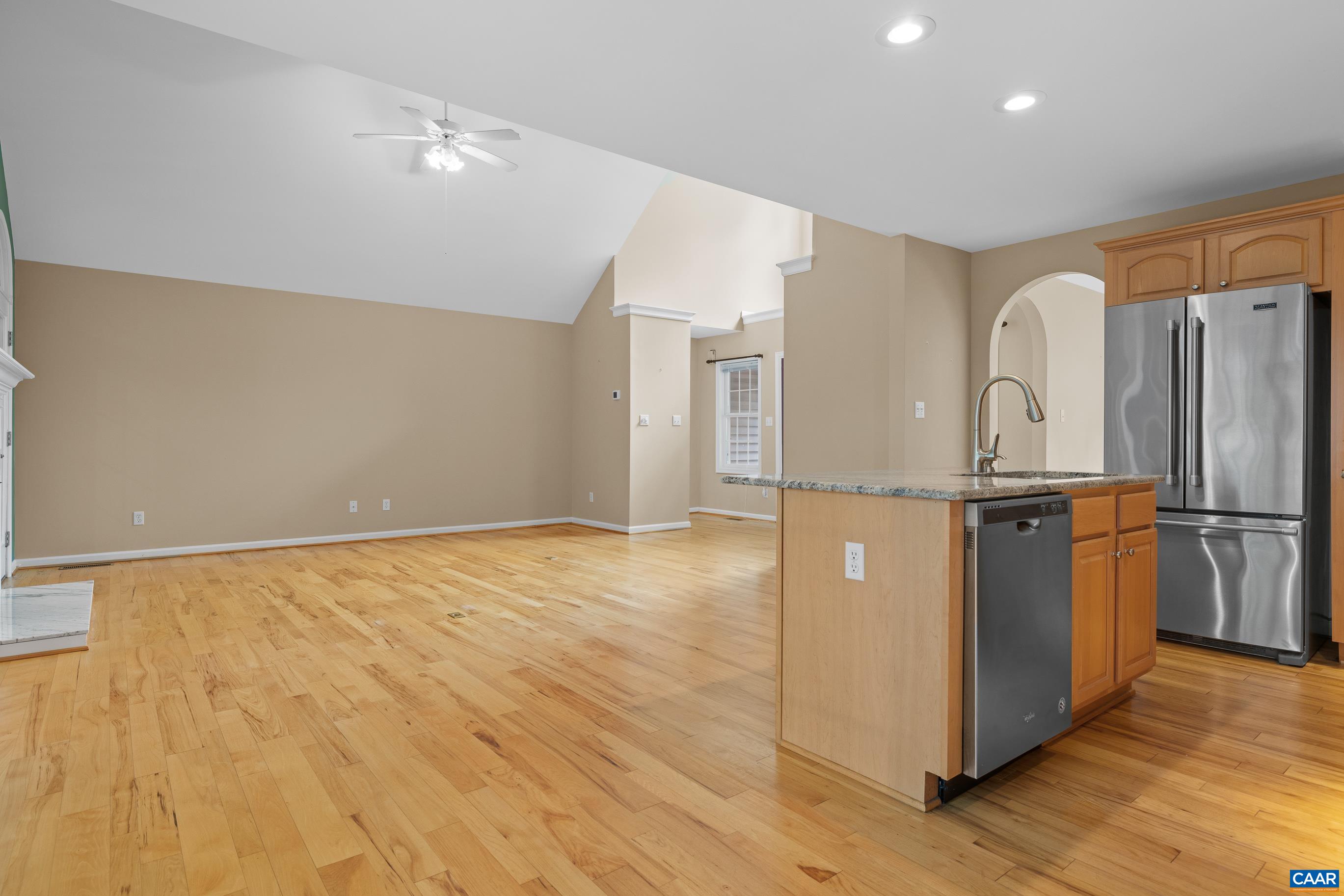 34 Zephyr Road Palmyra, VA 22963 - Photo 20 of 38 a view of a refrigerator in kitchen and wooden floor