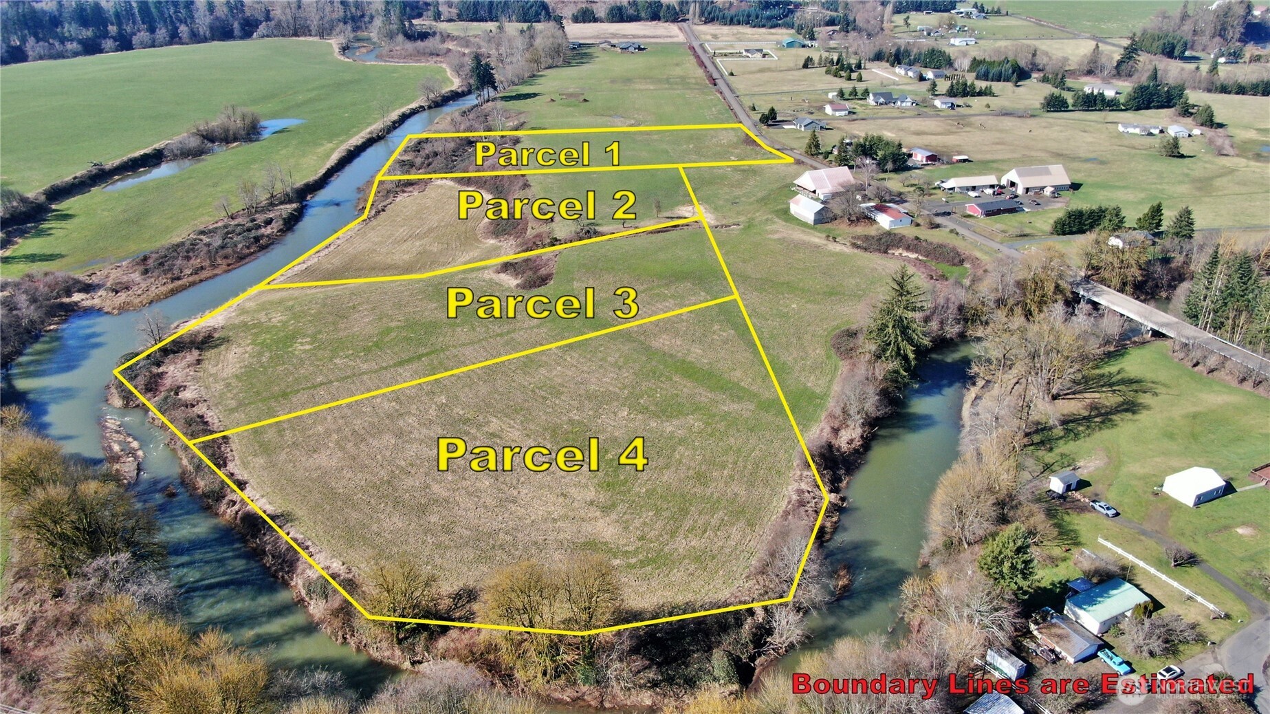 X1 Oxbow Road Raymond, WA 98577 - Photo 4 of 27 an aerial view of a swimming pool and outdoor space