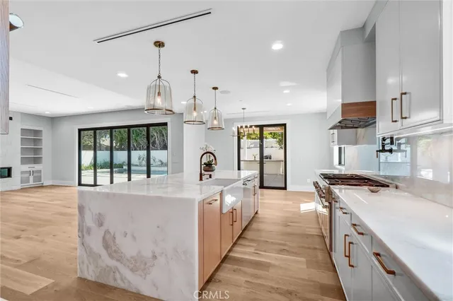 a view of a hallway with entryway