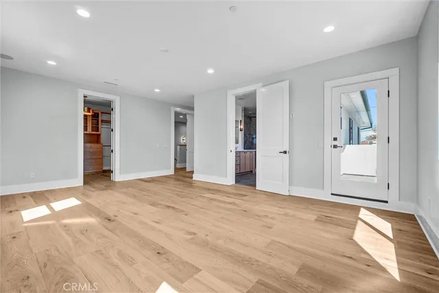 an aerial view of residential building and city