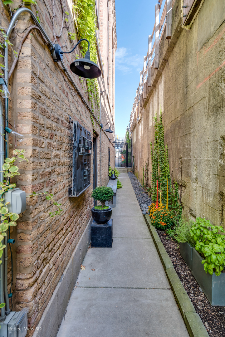 1128 West Ardmore Avenue, Unit 1 Chicago, IL 60660 - Photo 28 of 31 a pathway of a house with potted plants
