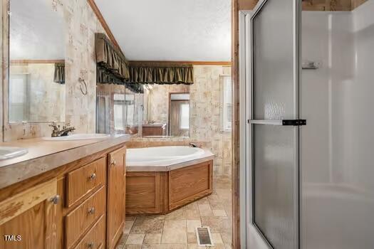 4210 Scronce Road Harrells, NC 28444 - Photo 12 of 28 a bathroom with a sink double vanity and a mirror