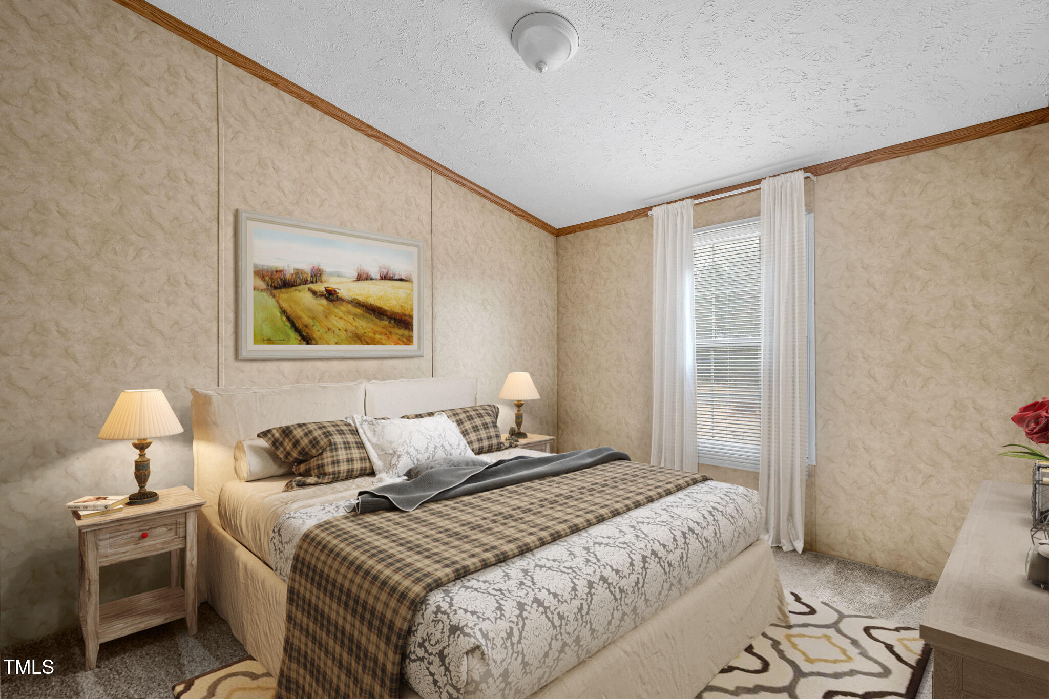 4210 Scronce Road Harrells, NC 28444 - Photo 19 of 28 a bedroom with a bed and the view of bathroom