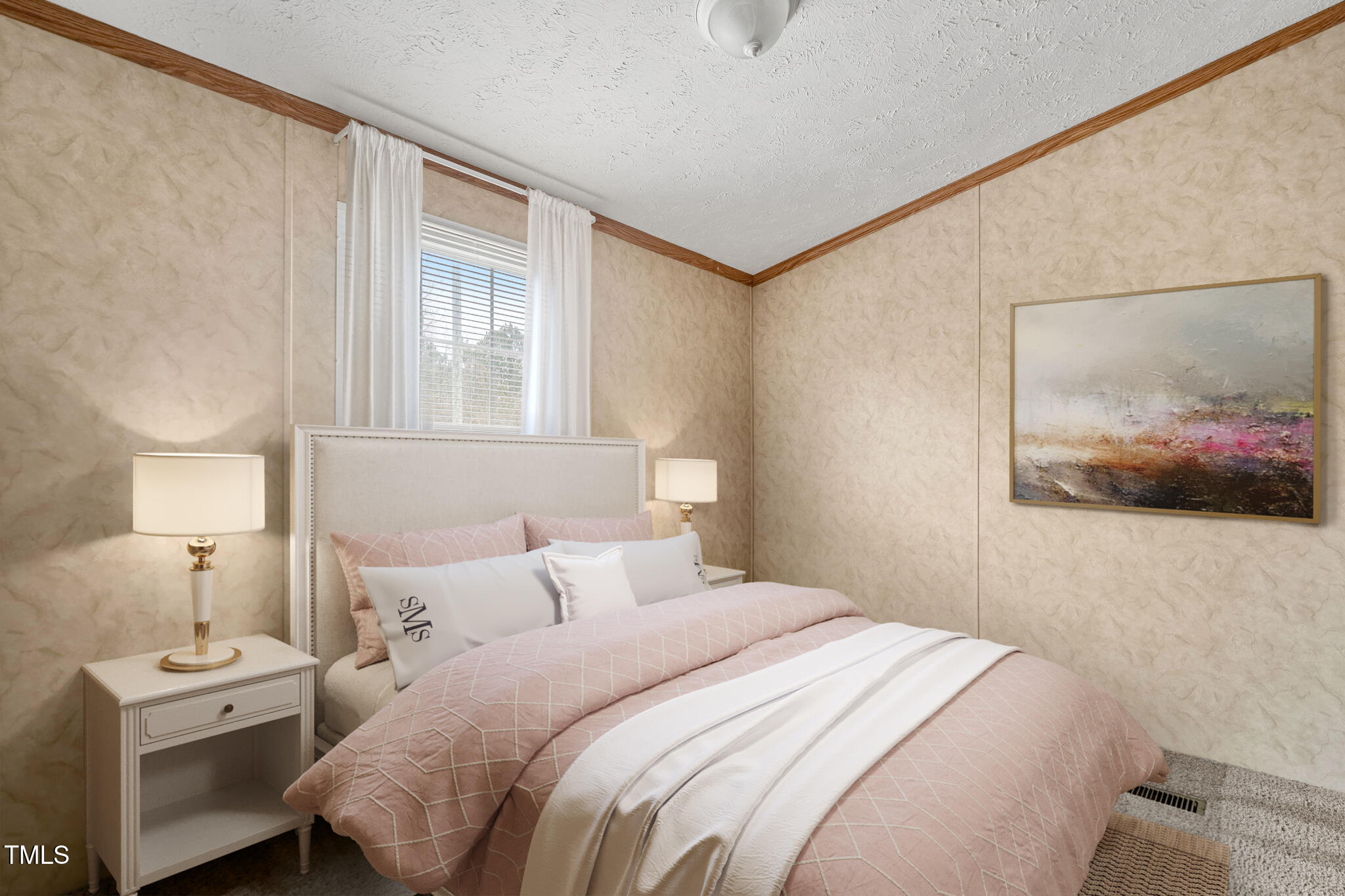 4210 Scronce Road Harrells, NC 28444 - Photo 21 of 28 a bedroom with a bed and a painting on the wall